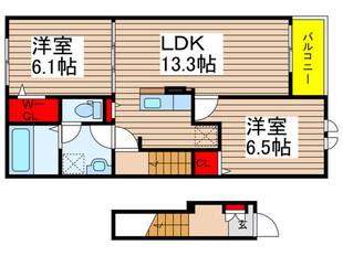 ジェルメしいの木の物件間取画像